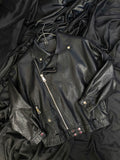 Men's classic black leather jacket